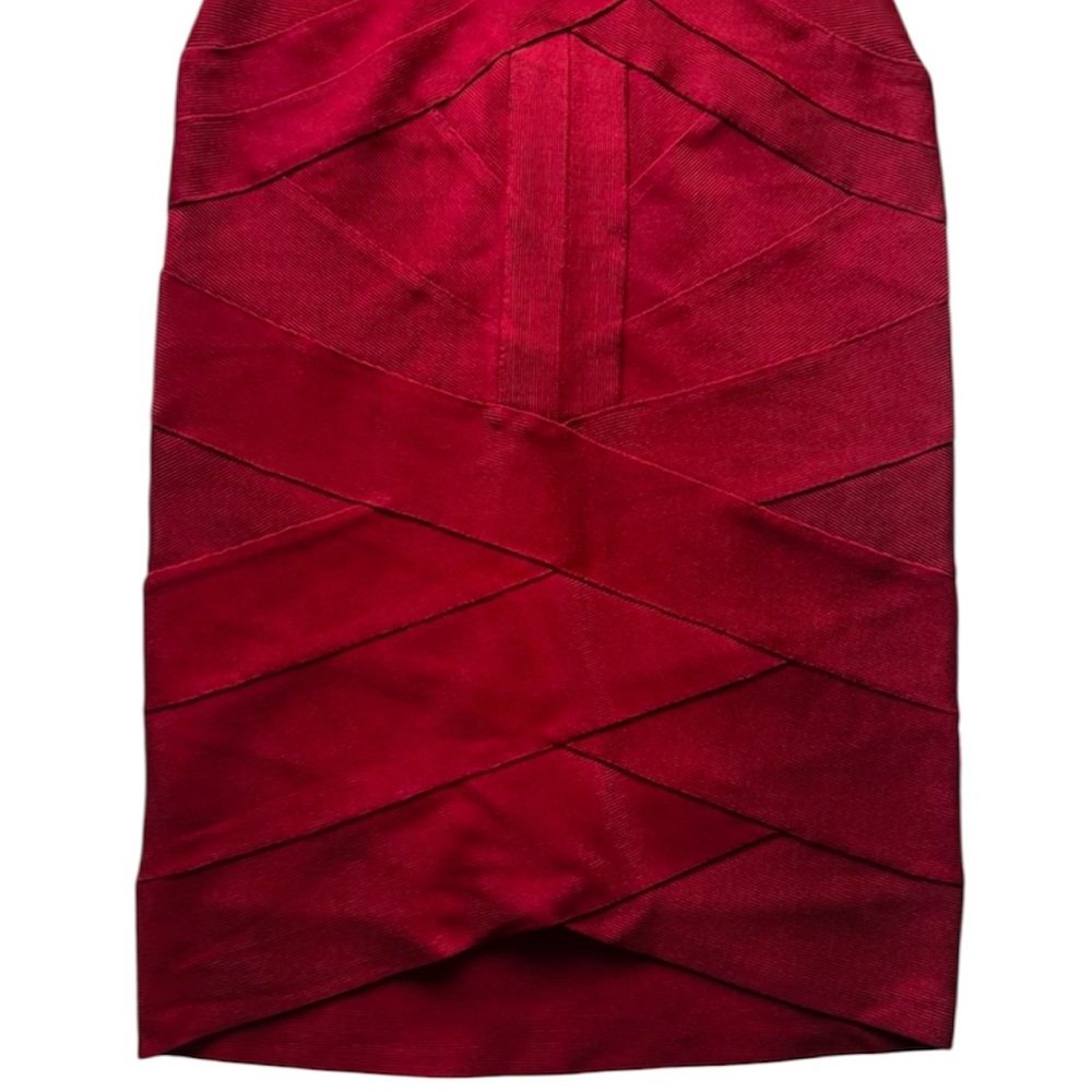 BNWT Herve Leger Authentic Y2K Women’s Cranberry Red Bandage Dress- Size XS - Picture 9 of 16